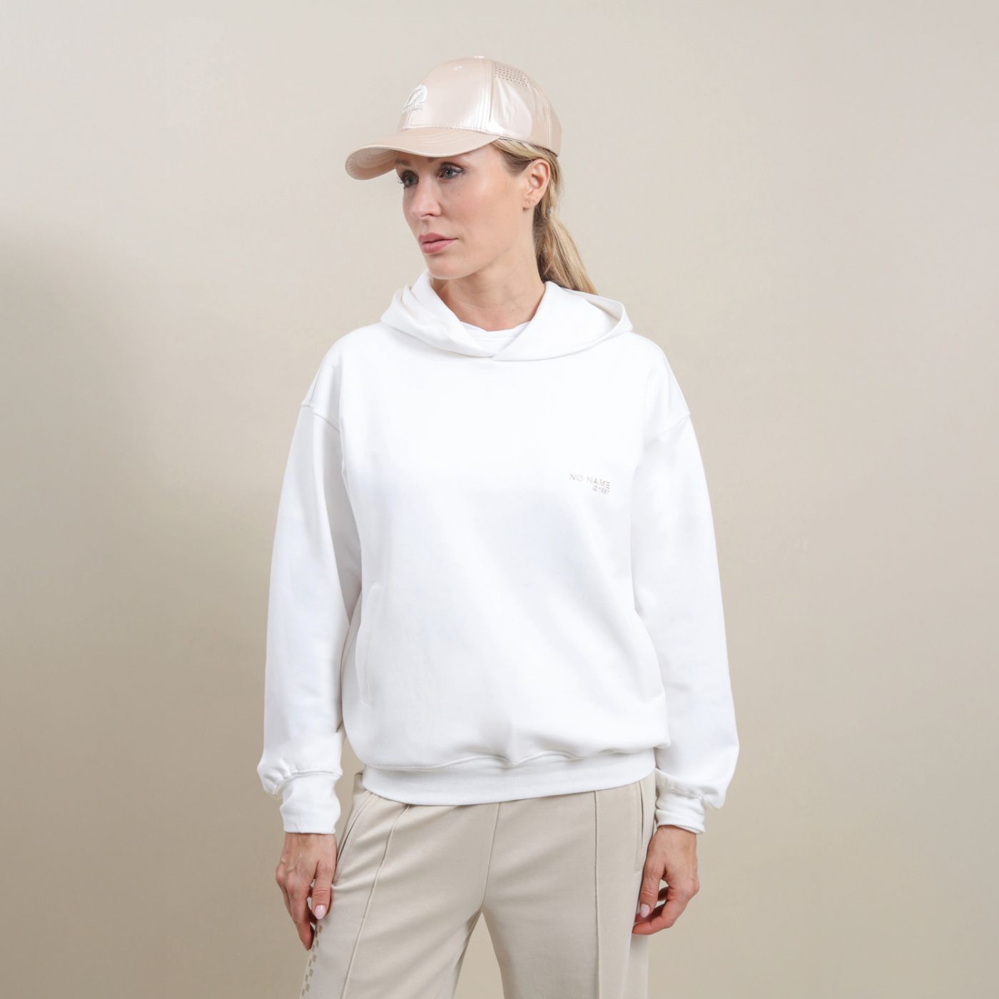 CARTER HOODIE W - SMOOTH COTTON - DOVE PRINT MET.PINK